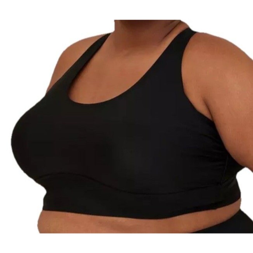 1X TOP ONLY Torrid Black Wireless Adjustable Scoop Lightly Lined Bikini